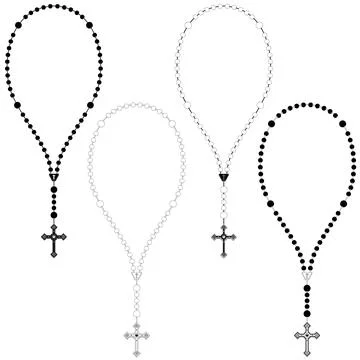Vector Design of rosary with cross Stock-Illustration