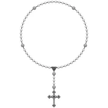 Vector Design of rosary with cross Stock-Illustration