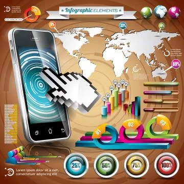 Vector design set of infographic elements. Stock Illustration
