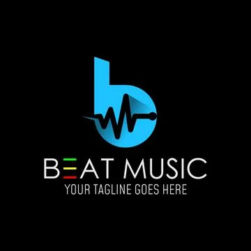 Vector, Design, shape of letter B with the addition of rhythm symbol Stock Illustration