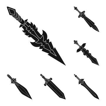 Vector design of sharp and blade sign. Collection of sharp and dagger vector Stock Illustration