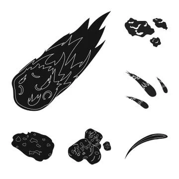 Vector design of shooting and fire icon. Collection of shooting and asteroid Illustrazione stock