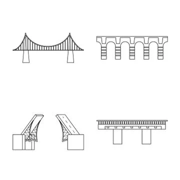 Vector design of sight and connection sign. Collection of sight and construct Illustrazione stock