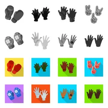 Vector design of silhouette and safety sign. Collection of silhouette and Stock Illustration