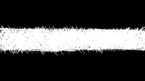 Vector design with a single thick horizontal white brush stroke across a black Stock Illustration