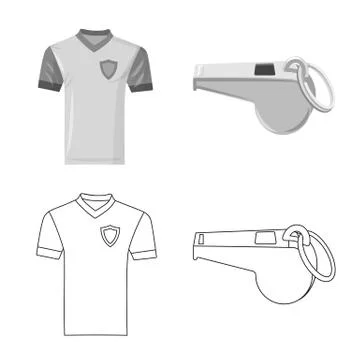 Vector design of soccer and gear symbol. Collection of soccer and tournament Stock Illustration