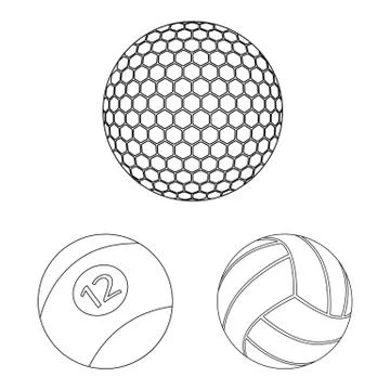 Vector design of sport and ball sign. Collection of sport and athletic vector Stock Illustration