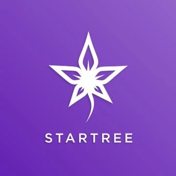 Vector design of star leaf flower. Minimalist style, flat, and simple. 스톡 일러스트