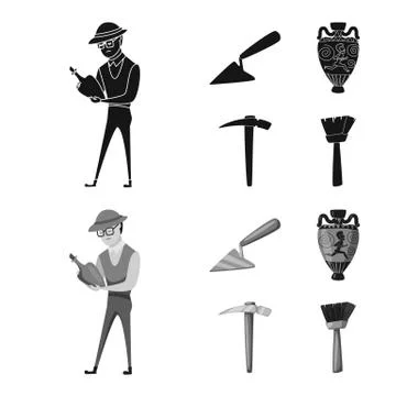 Vector design of story and items icon. Collection of story and attributes stock Stock Illustration
