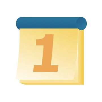 Vector design of a tear off calendar showing the first date Stock Illustration
