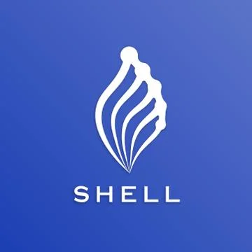 Vector design of technology shell lines. Minimalist style, flat, and simple. Stock Illustration