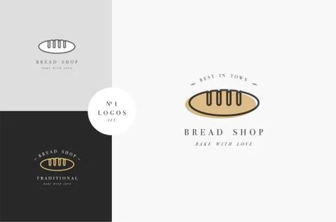 Vector design template and emblem - loaf icon for bake shop. Bakery. Stock Illustration
