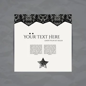 Vector design template. Business card with star element. Hipster style. Stock Illustration