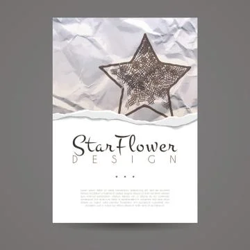 Vector design template. Business card with star element. Hipster style. Stockillustratie
