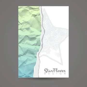 Vector design template. Business card with star element. Hipster style. Stockillustratie