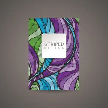 Vector design template on crumpled paper. Brochure and background. Stock Illustration