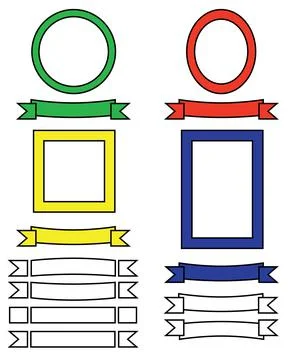 Vector design template of different geometric frames for congratulations and  Stock Illustration