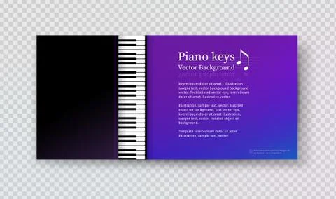Vector design template with Piano keys Stock Illustration