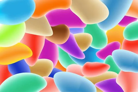 Vector design template in trendy bright gradient colors with abstract fluid Stock Illustration