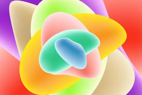 Vector design template in trendy bright gradient colors with abstract fluid Stock Illustration