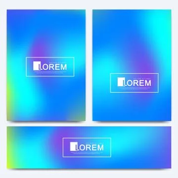 Vector design template in trendy vibrant gradient colors with abstract fluid Stock Illustration