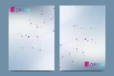 Vector design template in trendy vibrant gradient colors with abstract fluid Stock Illustration