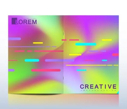 Vector design template in trendy vibrant gradient colors with abstract fluid Stock Illustration
