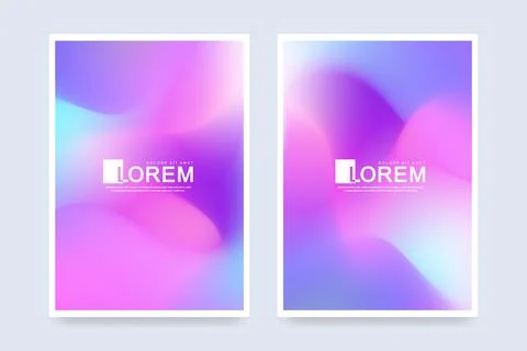 Vector design template in trendy vibrant gradient colors with abstract fluid Stock Illustration
