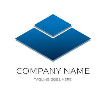 Vector design template for your company logo, abstract blue icon. Modern logo Stock Illustration