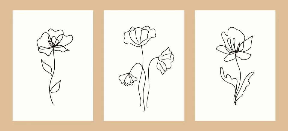 Vector design templates with botanical illustrations Stock Illustration