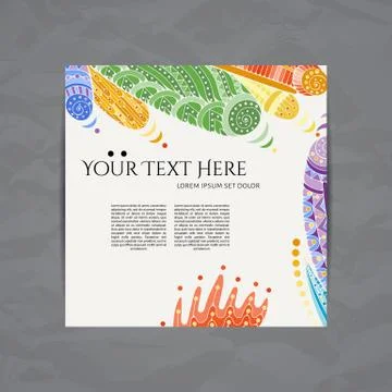 Vector design templates. Brochures in random colorful style. Zentangle designs Illustrazione stock