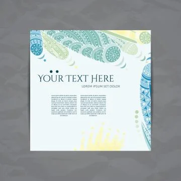 Vector design templates. Brochures in random colorful style. Zentangle designs Illustrazione stock