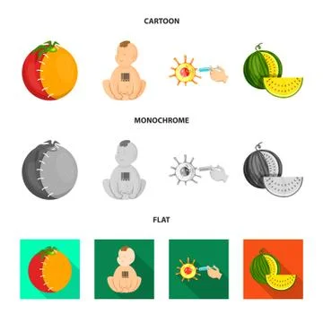 Vector design of test and synthetic logo. Set of test and laboratory stock Stock Illustration