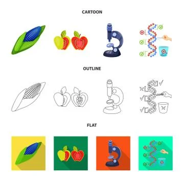 Vector design of test and synthetic logo. Collection of test and laboratory 스톡 일러스트