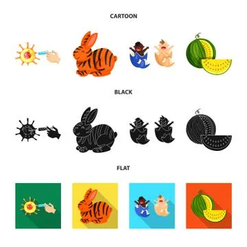 Vector design of test and synthetic symbol. Set of test and laboratory stock Illustrazione stock