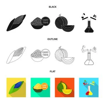 Vector design of test and synthetic logo. Collection of test and laboratory Illustration