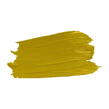 Vector design texture of acrylic paint with a golden brush stroke. Artistic d Stock Illustration