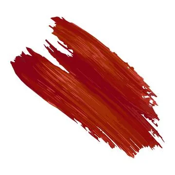 Vector design texture of acrylic paint with a red brush stroke. Artistic desi Stock Illustration
