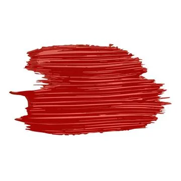 Vector design texture of acrylic paint with a red brush stroke. Artistic desi Stock Illustration