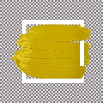 Vector design texture of acrylic paint with a golden brush stroke. Artistic d Stock Illustration