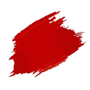 Vector design texture of acrylic paint with a red brush stroke. Artistic desi Stock Illustration