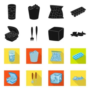 Vector design of texture and frozen sign. Set of texture and transparent vector Stock Illustration