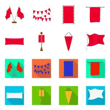 Vector design of texture and presentation icon. Set of texture and media vector Stock Illustration