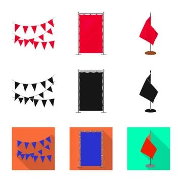 Vector design of texture and presentation symbol. Collection of texture and Stock Illustration