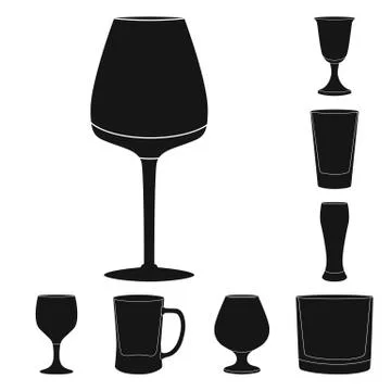 Vector design of texture and volume logo. Collection of texture and container Illustrazione stock