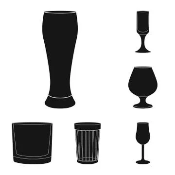 Vector design of texture and volume icon. Set of texture and container stock Illustrazione stock