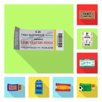 Vector design of ticket and admission symbol. Collection of ticket and event Stock-Illustration