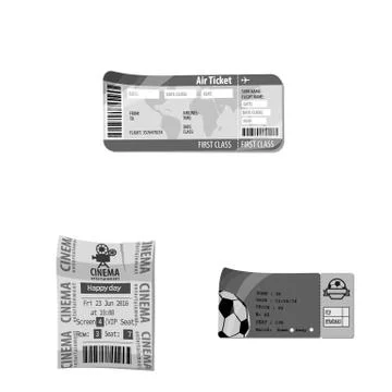 Vector design of ticket and admission symbol. Collection of ticket and event Stock-Illustration