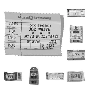 Vector design of ticket and admission symbol. Collection of ticket and event Stock-Illustration