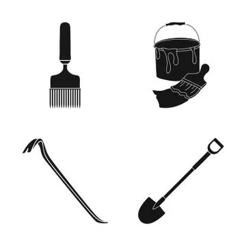Vector design of tool and construction logo. Collection of tool and carpentry Illustration